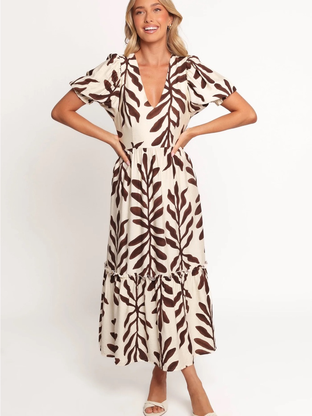 Steele Puff Sleeve Midi Dress